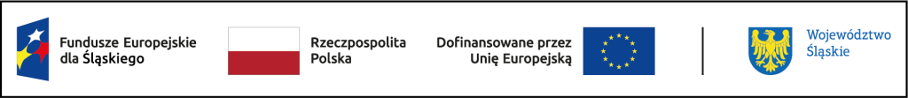 Logotypy Fundusze Europejskie dla Śląskiego, Rzeczpospolita Polska, Unia Europejska oraz Województwo Śląskie.